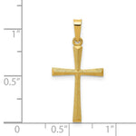 Load image into Gallery viewer, 14K Yellow Gold Textured and Polished Latin Cross Pendant

