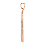 Load image into Gallery viewer, 14K Rose Gold Brushed and Polished Hollow Cross Pendant
