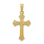 Load image into Gallery viewer, 14K Yellow Gold Polished Fleur de lis Cross Pendant

