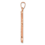 Load image into Gallery viewer, 14K Rose Gold Brushed and Polished Budded Cross Pendant

