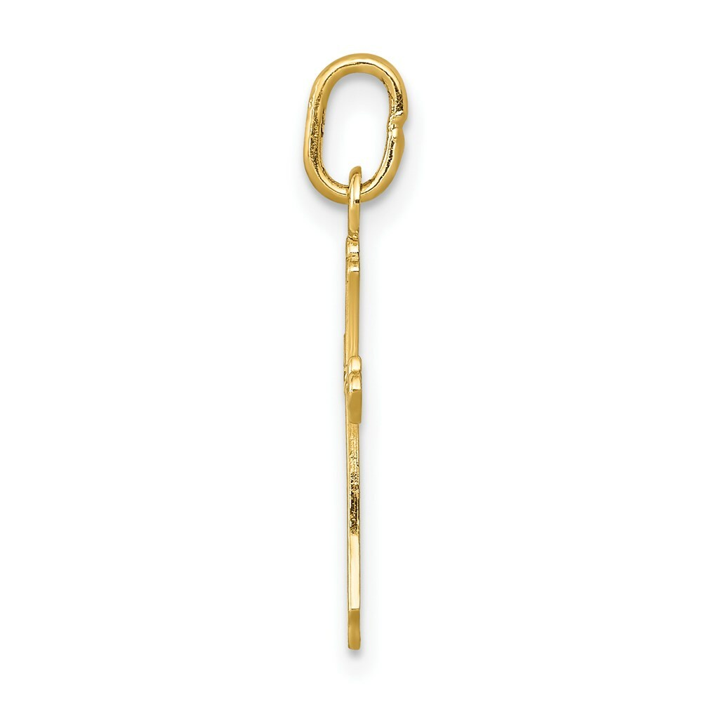 14K Yellow Gold Polished Small Cross Pendant