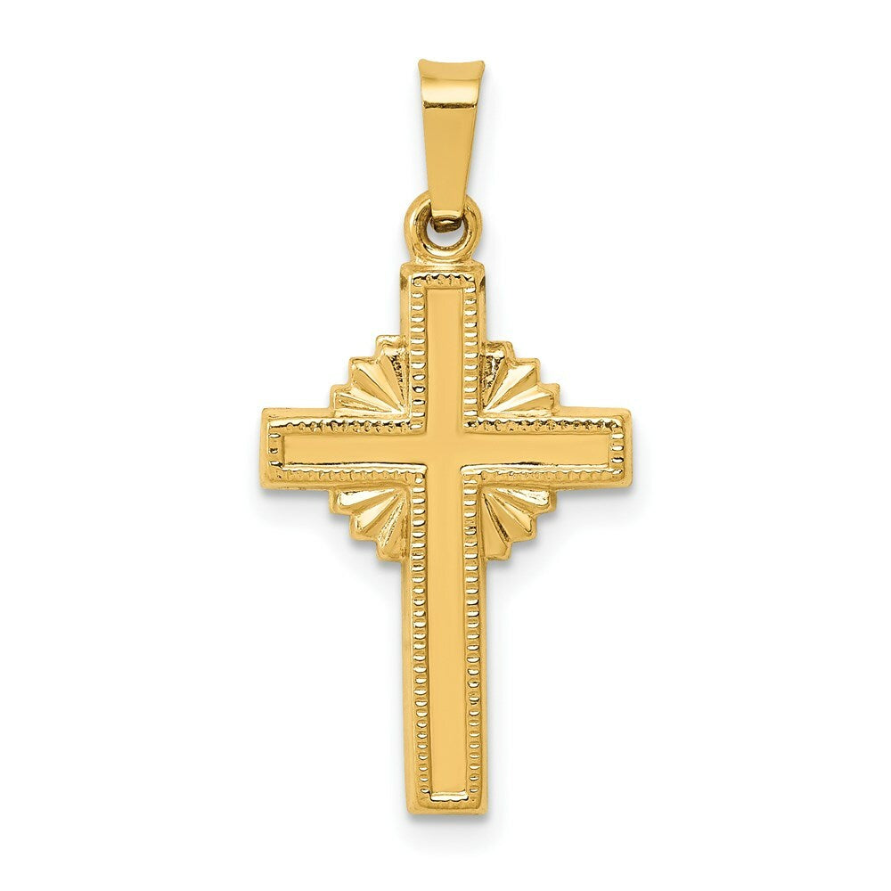 14K Yellow Gold Polished Celtic Cross Pendant
