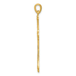 Load image into Gallery viewer, 14K Yellow Gold Fleur De Lis Cross Pendant 46mm length
