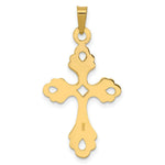 Load image into Gallery viewer, 14K Yellow Gold Polished Fleur De Lis Cross Pendant

