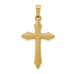 Load image into Gallery viewer, 14K Yellow Gold Textured and Polished Passion Cross Pendant
