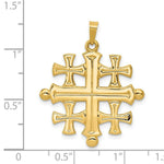 Load image into Gallery viewer, 14K Yellow Gold Polished Jerusalem Cross Pendant

