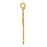 Load image into Gallery viewer, 14K Yellow Gold Budded Cross Pendant 41mm length
