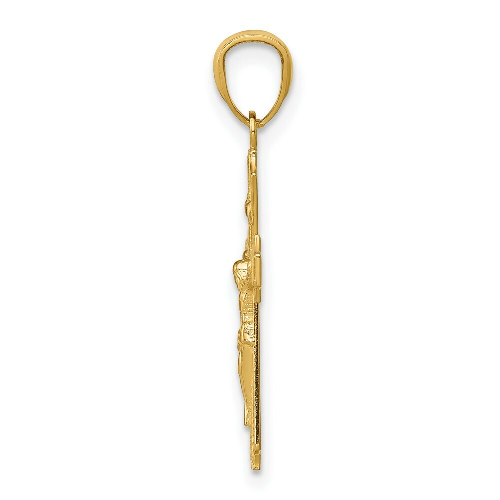 14K Yellow Gold Polished Small Passion Crucifix Pendant