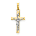 Load image into Gallery viewer, 14K Yellow Gold Polished INRI Crucifix Cross Pendant
