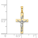 Load image into Gallery viewer, 14K Yellow Gold Polished INRI Crucifix Cross Pendant
