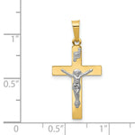 Load image into Gallery viewer, 14K Yellow Gold Polished INRI Crucifix Cross Pendant

