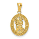 Load image into Gallery viewer, 14K Yellow Gold Polished St Christopher Pendant
