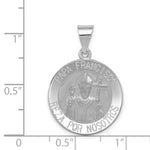 Load image into Gallery viewer, 14K White Gold Satin and Polished Hollow Pope Francisco Medal
