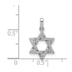 Load image into Gallery viewer, 14K White Gold Diamond Star of David Pendant
