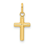 Load image into Gallery viewer, 14K Yellow Gold Hollow Cross Pendant 22mm length
