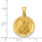 Load image into Gallery viewer, 14K Yellow Gold Hollow Polished/Satin Round St. Edmund Medal
