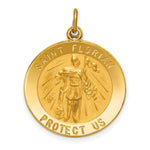 Load image into Gallery viewer, 14K Yellow Gold Solid Polished/Satin Round St. Florian Medal
