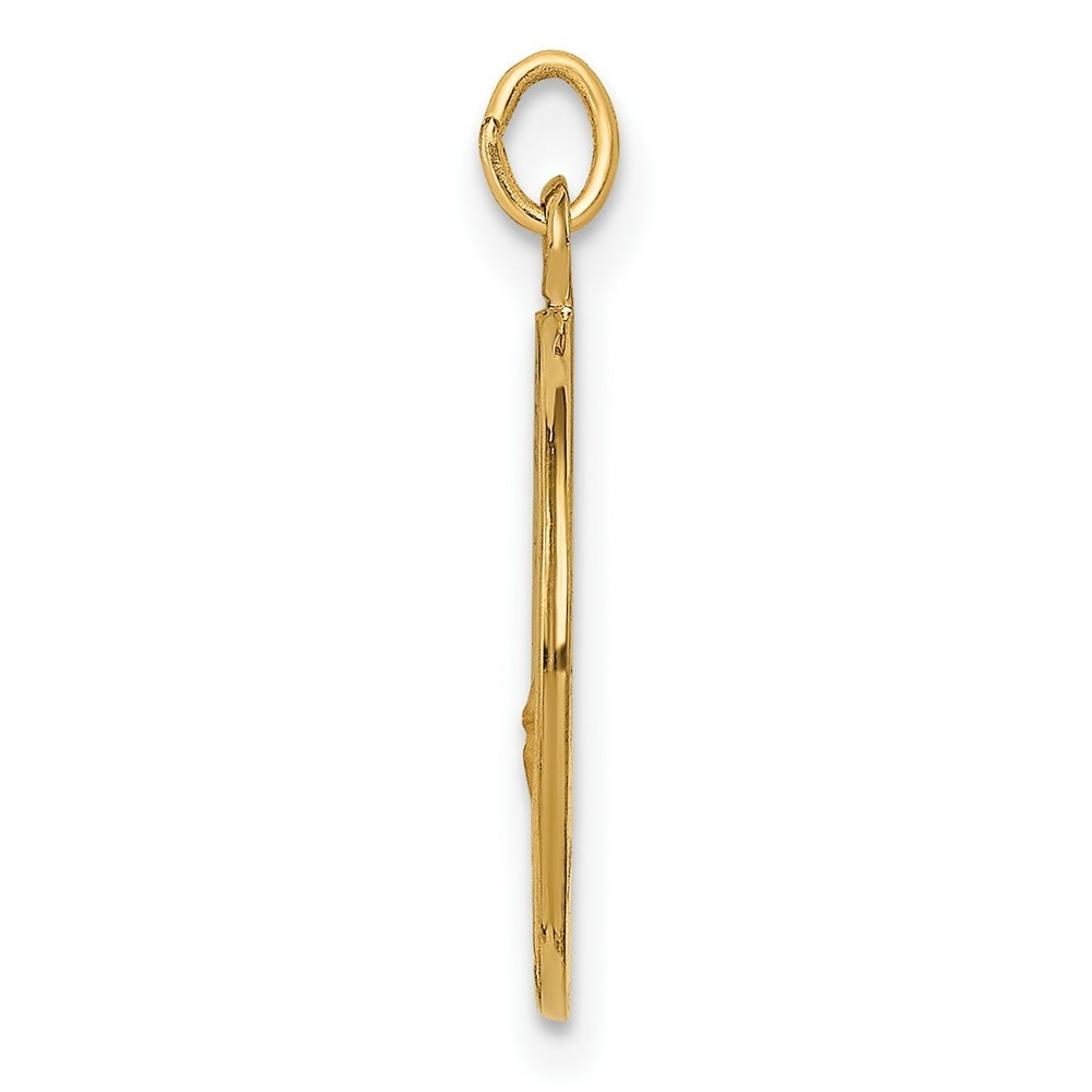 14K Yellow Gold Solid Polished/Satin Small St. Florian Medal