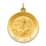 Load image into Gallery viewer, 14K Yellow Gold Solid Polished/Satin Medium Round St. Michael Medal

