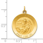 Load image into Gallery viewer, 14K Yellow Gold Solid Polished/Satin Medium Round St. Michael Medal
