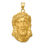 Load image into Gallery viewer, 14K Yellow Gold Hollow Polished/Satin Large Jesus Medal
