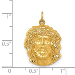 Load image into Gallery viewer, 14K Yellow Gold Hollow Polished/Satin Medium Jesus Medal

