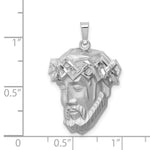 Load image into Gallery viewer, 14k White Gold Hollow Polished/Satin Medium Jesus Medal
