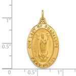 Load image into Gallery viewer, 14K Yellow Gold Solid Polished/Satin Oval Our Lady of Guadalupe Medal
