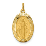 Load image into Gallery viewer, 14K Yellow Gold Solid Polished/Satin Oval Miraculous Medal
