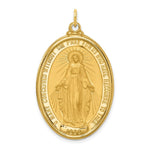 Load image into Gallery viewer, 14K Yellow Gold Solid Polished/Satin Extra Large Oval Miraculous Medal
