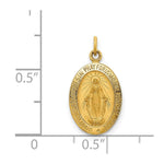 Load image into Gallery viewer, 14K Yellow Gold Solid Polished/Satin Small Oval Miraculous Medal
