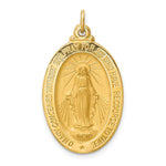 Load image into Gallery viewer, 14K Yellow Gold Solid Polished/Satin Medium Oval Miraculous Medal

