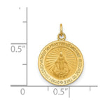 Load image into Gallery viewer, 14K Yellow Gold Solid Polished/Satin Round Miraculous Medal
