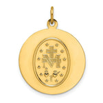 Load image into Gallery viewer, 14K Yellow Gold Solid Polished/Satin Medium Round Miraculous Medal
