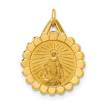 Load image into Gallery viewer, 14K Yellow Gold Solid Polished/Satin Small Round Scalloped Miraculous Medal
