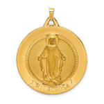 Load image into Gallery viewer, 14K Yellow Gold Solid Polished/Satin Large Raised Round Milagrosa Medal
