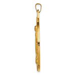 Load image into Gallery viewer, 14K Yellow Gold Solid Polished/Satin Large Raised Round Milagrosa Medal
