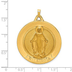 Load image into Gallery viewer, 14K Yellow Gold Solid Polished/Satin Large Raised Round Milagrosa Medal
