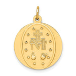 Load image into Gallery viewer, 14K Yellow Gold Solid Polished/Satin Small Round Miraculous Medal
