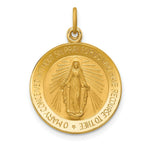Load image into Gallery viewer, 14K Yellow Gold Solid Polished/Satin Small Round Miraculous Medal
