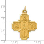 Load image into Gallery viewer, 14K Yellow Gold Solid Polished/Satin Large 4-Way Medal
