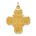 Load image into Gallery viewer, 14K Yellow Gold Solid Polished/Satin Medium 4-Way Medal
