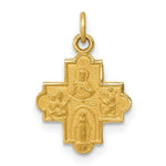 Load image into Gallery viewer, 14K Yellow Gold Solid Satin Small 4-Way Medal
