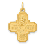 Load image into Gallery viewer, 14K Yellow Gold Solid Polished/Satin Small 4-Way Medal
