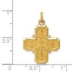 Load image into Gallery viewer, 14K Yellow Gold Solid Polished/Satin Small 4-Way Medal
