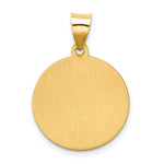 Load image into Gallery viewer, 14K Yellow Gold Hollow Polished/Satin Round St. Augustine Medal
