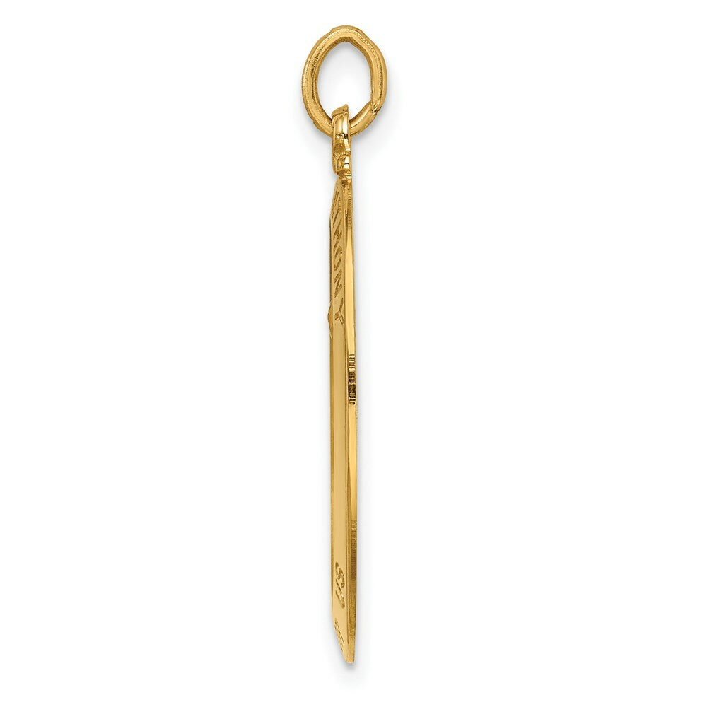 14K Yellow Gold Solid Polished/Satin Oval St. Anthony Medal