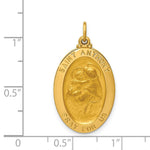 Load image into Gallery viewer, 14K Yellow Gold Solid Polished/Satin Oval St. Anthony Medal
