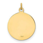 Load image into Gallery viewer, 14K Yellow Gold Solid Polished/Satin Small Round St. Christopher Medal
