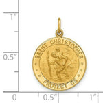Load image into Gallery viewer, 14K Yellow Gold Solid Polished/Satin Small Round St. Christopher Medal

